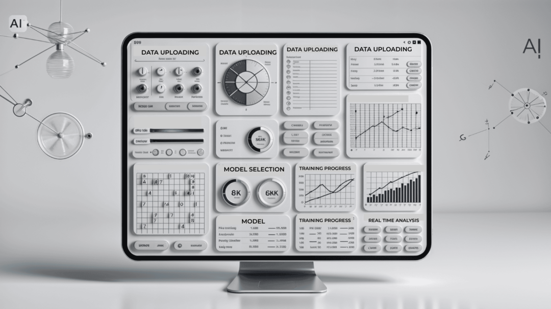 A monitor displaying all kinds of data.