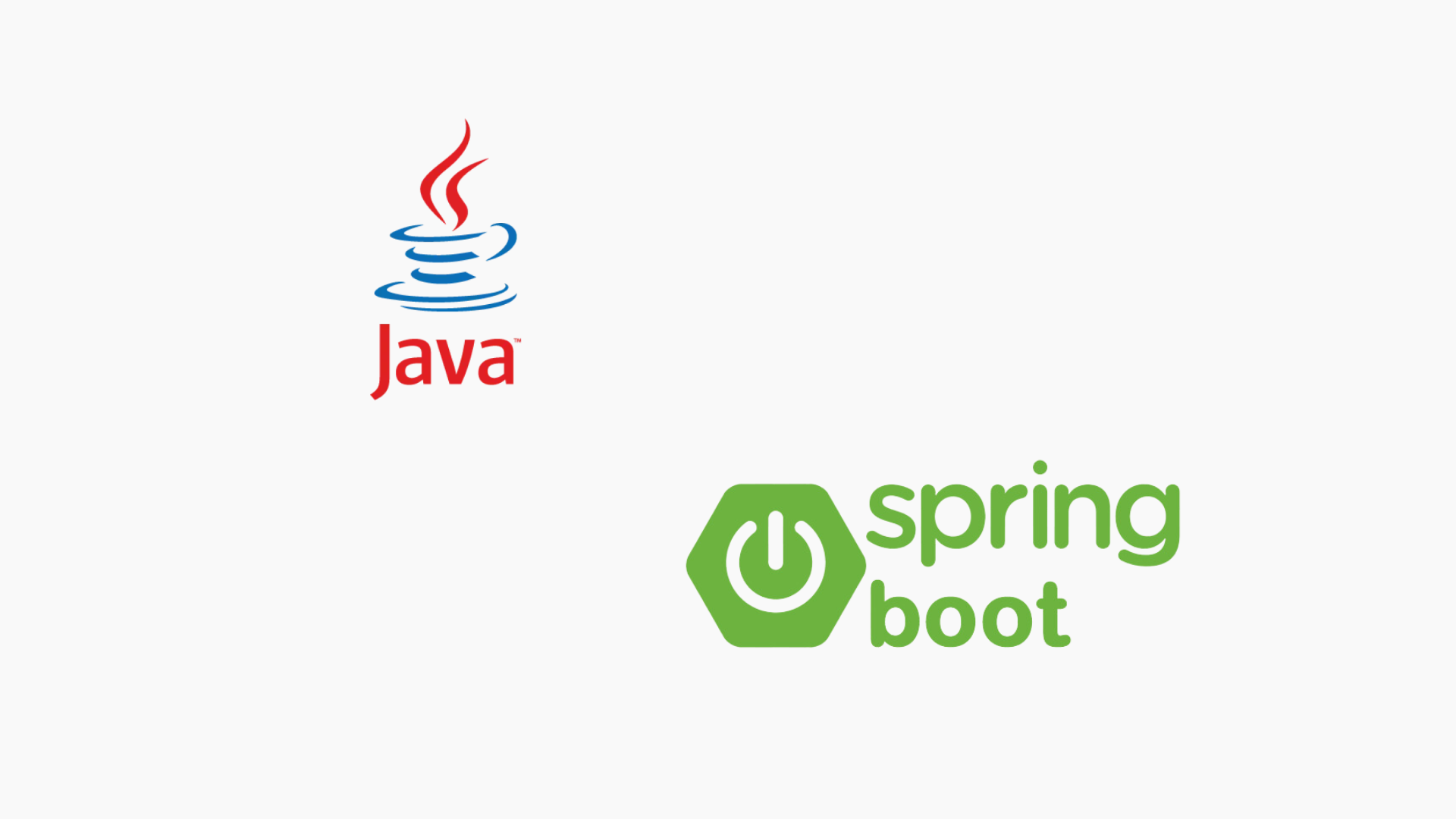 An image having the logo of Java and springboot.