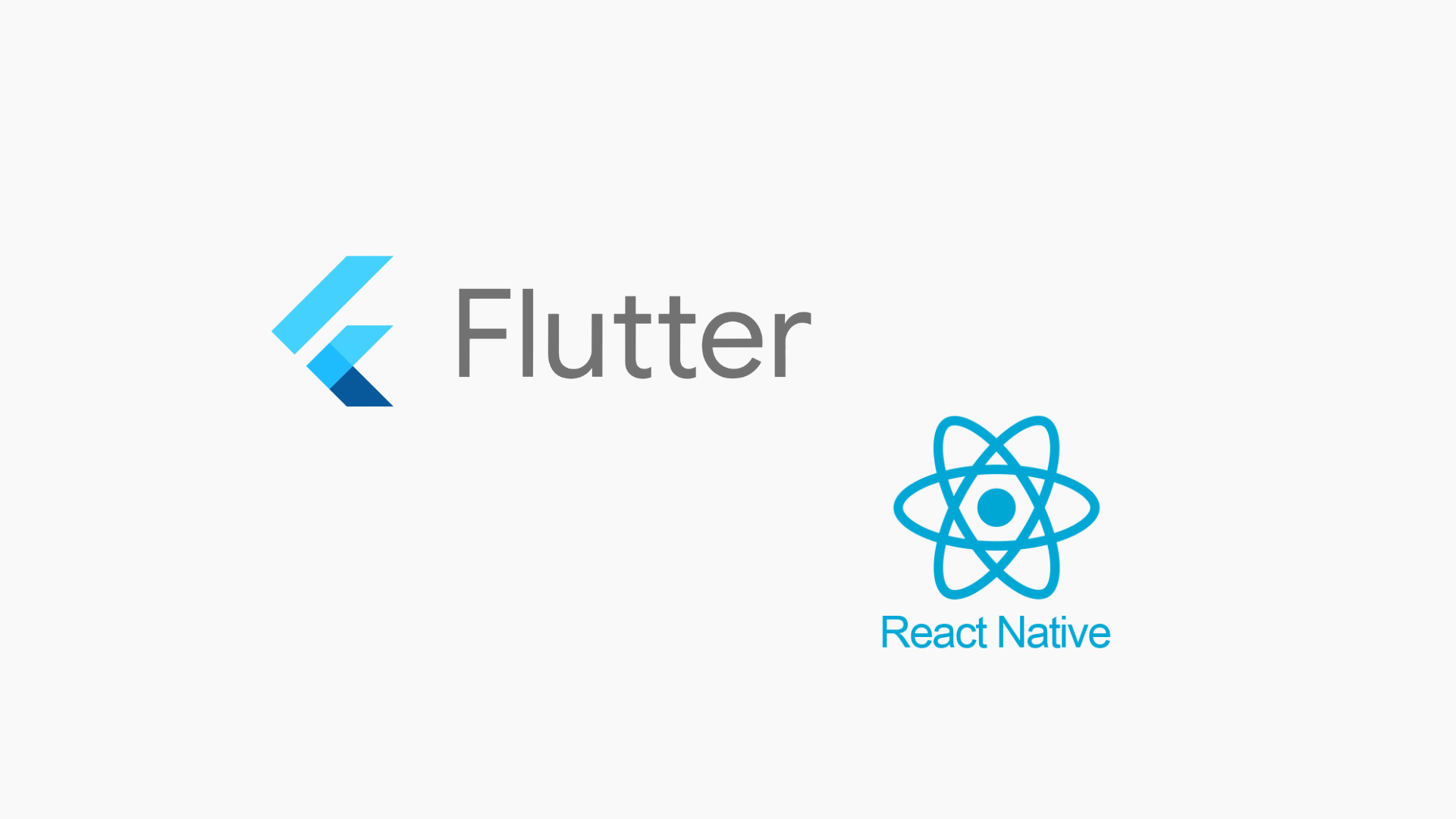 An image having the logo of Flutter and React Native.