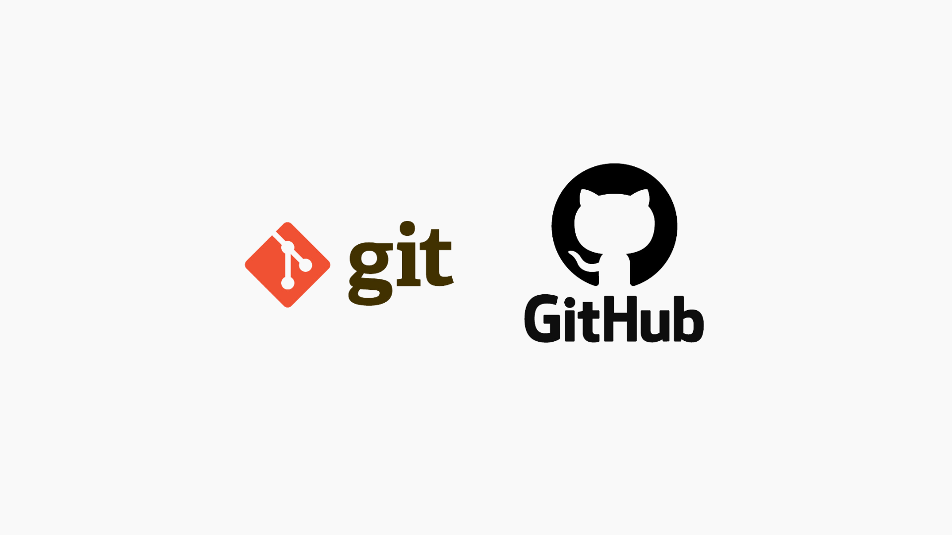 An image having the logo of Git and GitHub.